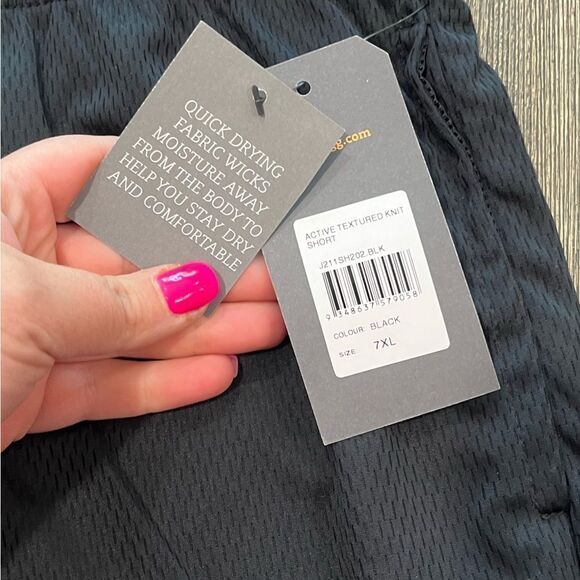 NWT Johnny Bigg Active Textured Knit Shorts Black Size 7X - Picture 4 of 8